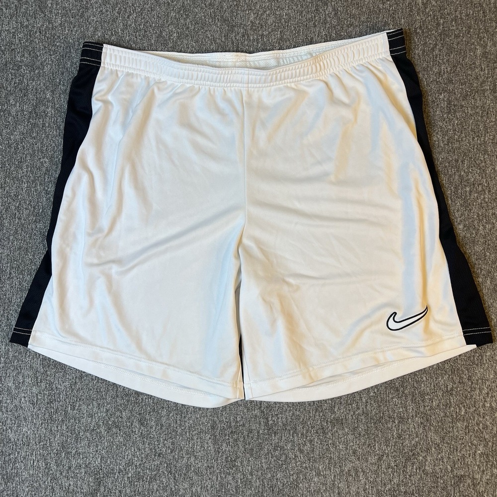 Nike Dri‎ Fit Boys White Elastic Waist Athletic Basketball Shorts Mens XL (043)